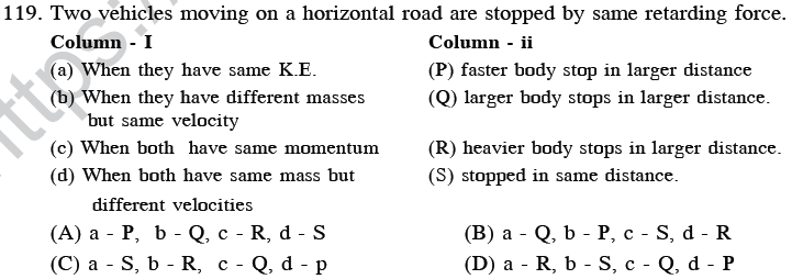 NEET UG Physics Work Energy MCQs, Multiple Choice Questions